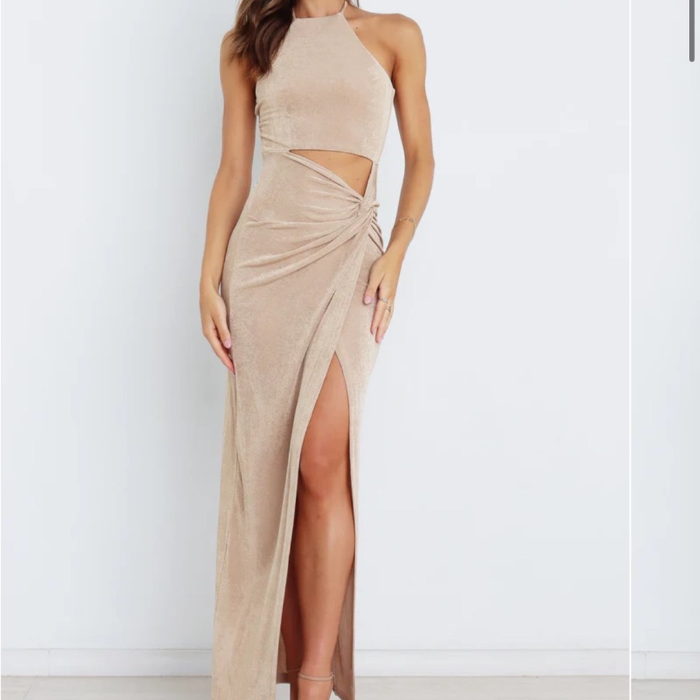 Petal & Pup Scarlette Maxi Dress Gold